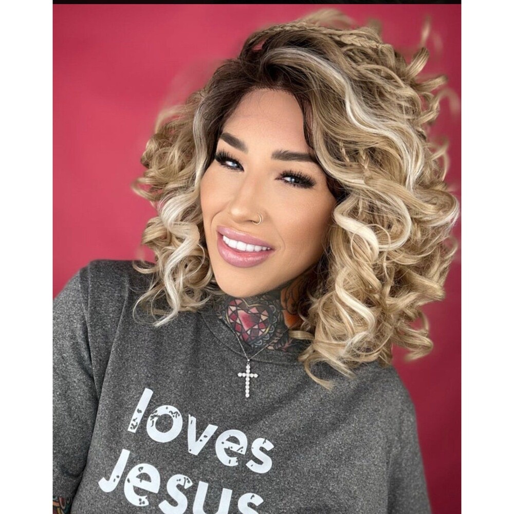 Rebel Gypsy “Hold my halo” lace front braided premium synthetic blend Wig new